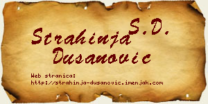 Strahinja Dušanović vizit kartica